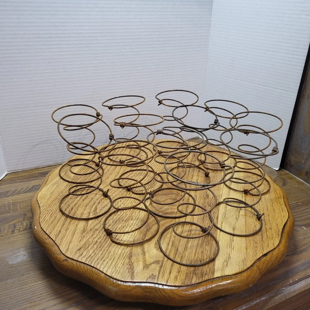VTG Rusty Hourglass Metal Coil Old Bed Springs Lot Of 12 Pc. 5